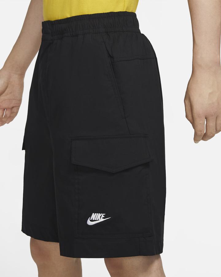 Pantalones Cortos Nike Sportswear Sport Essentials Woven Unlined Utility Hombre Negras Blancas | JCDUW-0627