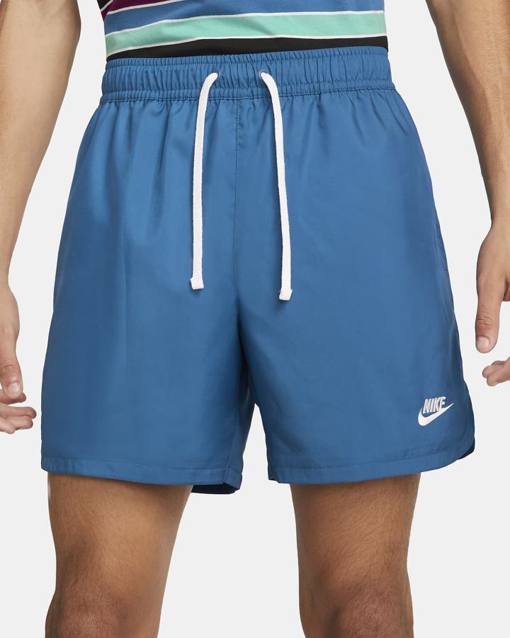 Pantalones Cortos Nike Sportswear Sport Essentials Woven Lined Flow Hombre Azules Oscuro Blancas | SWKYJ-8451