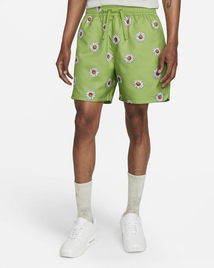 Pantalones Cortos Nike Sportswear Sport Essentials+ Flow Hombre Verde Blancas | TGNSH-9503