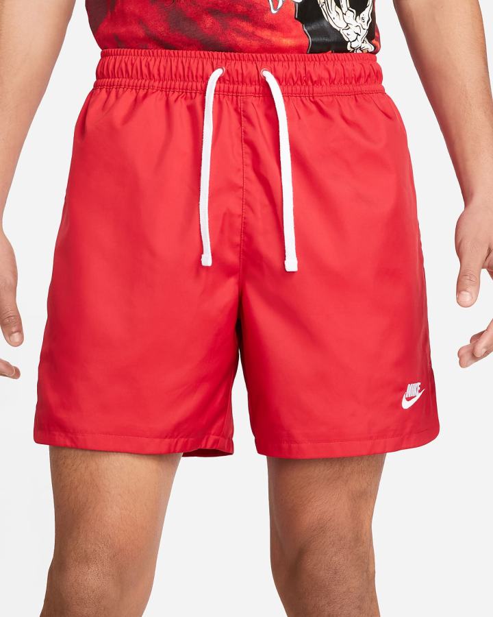 Pantalones Cortos Nike Sportswear Sport Essentials Woven Lined Flow Hombre Rojas Blancas | UZEPJ-2917