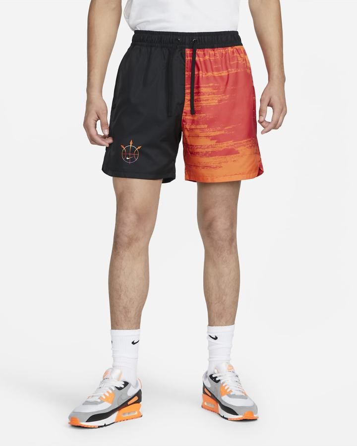 Pantalones Cortos Nike Sportswear Summer Hoops Woven Flow Hombre Negras | LARGO-8250