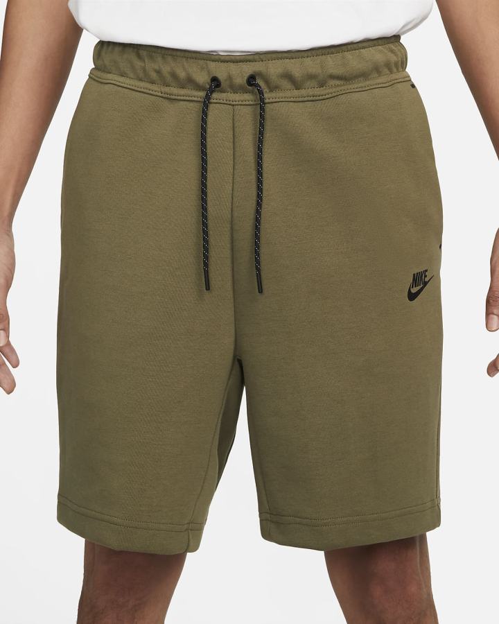 Pantalones Cortos Nike Sportswear Tech Fleece Hombre Verde Oliva Negras | TAUJM-9324