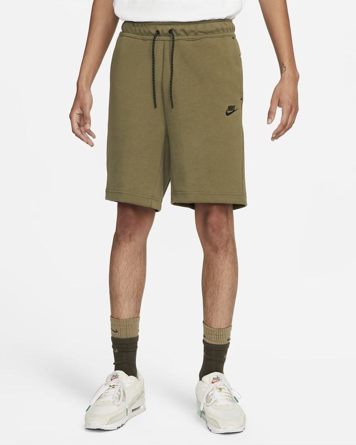 Pantalones Cortos Nike Sportswear Tech Fleece Hombre Verde Oliva Negras | TAUJM-9324