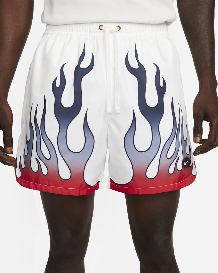 Pantalones Cortos Nike Sportswear Woven Flow Americana Hombre Blancas | OUDYV-6298