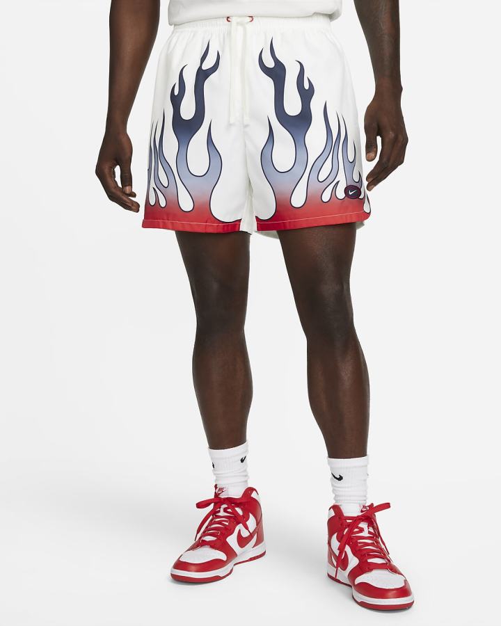Pantalones Cortos Nike Sportswear Woven Flow Americana Hombre Blancas | OUDYV-6298