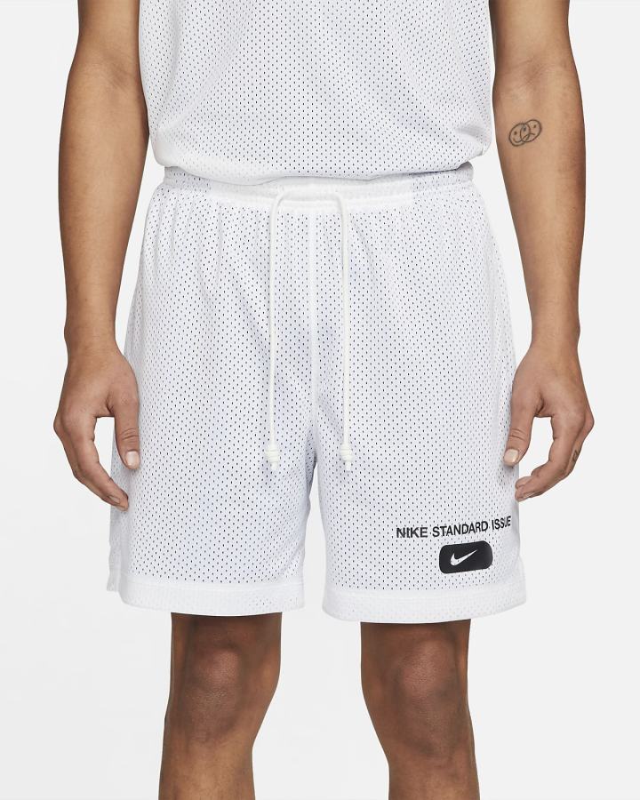 Pantalones Cortos Nike Standard Issue Mesh Basketball Hombre Blancas Azules Blancas | WHSDT-3586