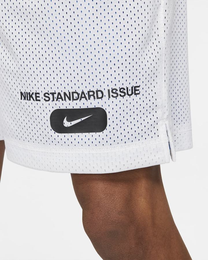 Pantalones Cortos Nike Standard Issue Mesh Basketball Hombre Blancas Azules Blancas | WHSDT-3586