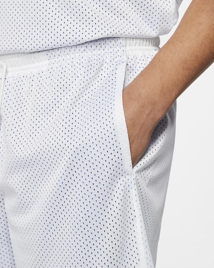 Pantalones Cortos Nike Standard Issue Mesh Basketball Hombre Blancas Azules Blancas | WHSDT-3586