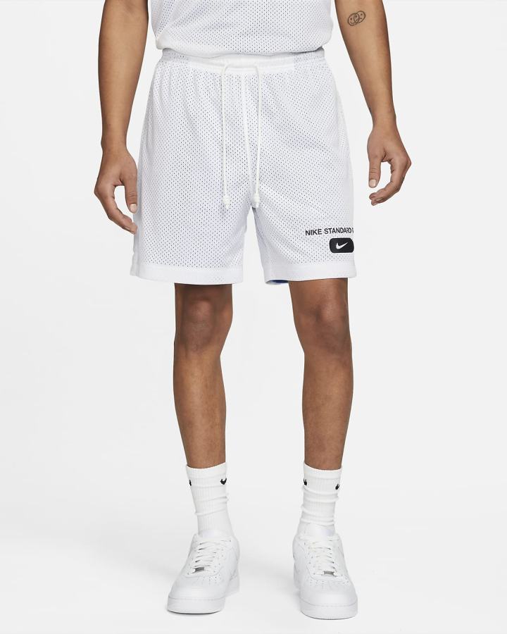 Pantalones Cortos Nike Standard Issue Mesh Basketball Hombre Blancas Azules Blancas | WHSDT-3586