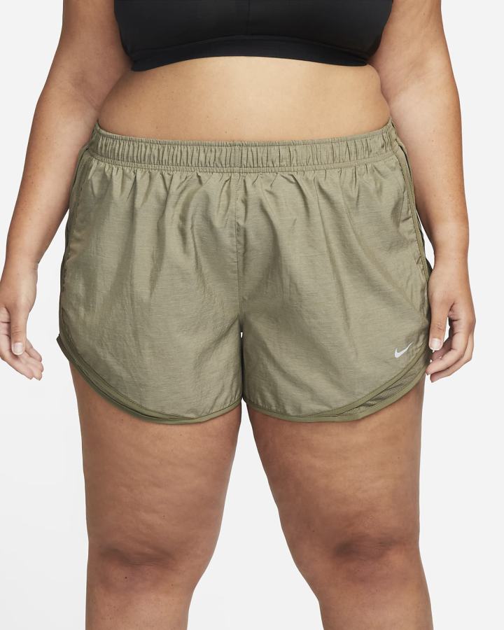 Pantalones Cortos Nike Tempo Running Mujer Verde Oliva Gris | BOITX-4237