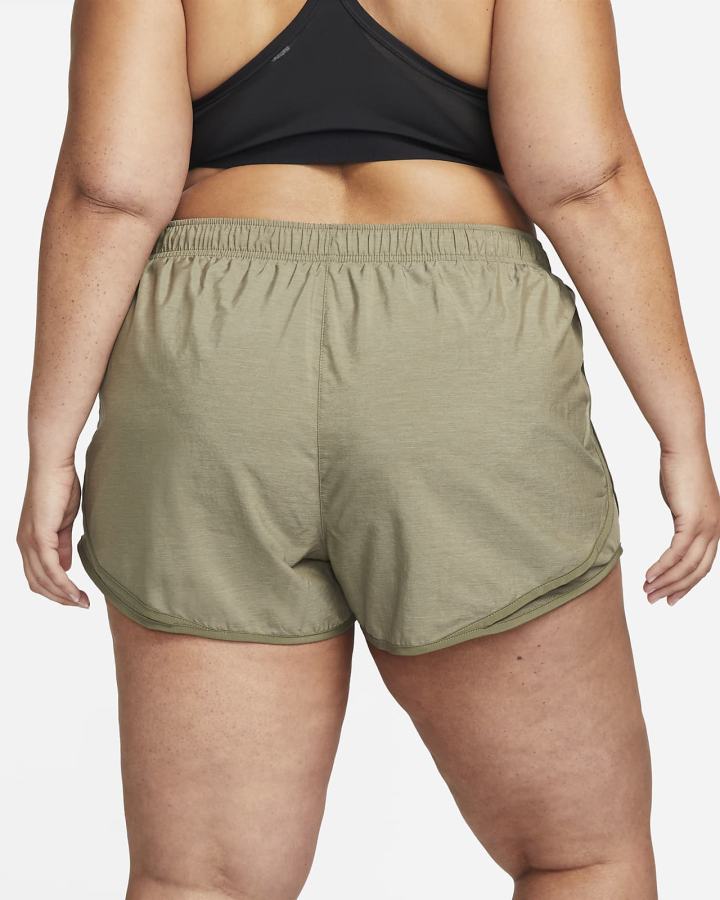 Pantalones Cortos Nike Tempo Running Mujer Verde Oliva Gris | BOITX-4237