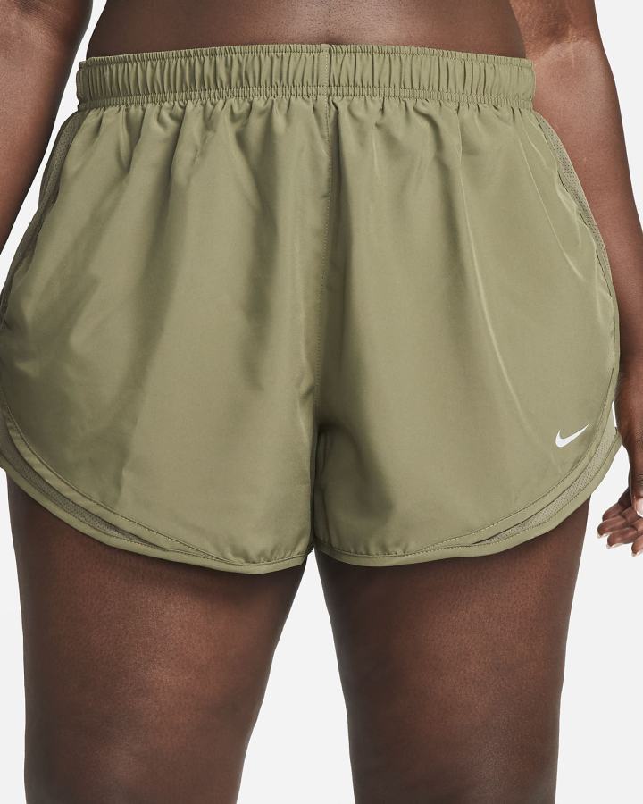 Pantalones Cortos Nike Tempo Running Mujer Verde Oliva Gris | FDVAT-3628