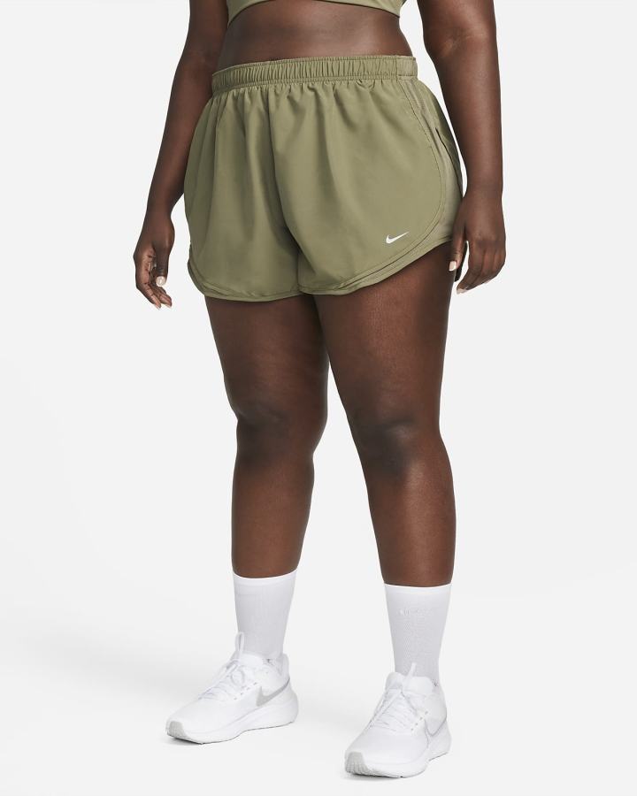 Pantalones Cortos Nike Tempo Running Mujer Verde Oliva Gris | FDVAT-3628