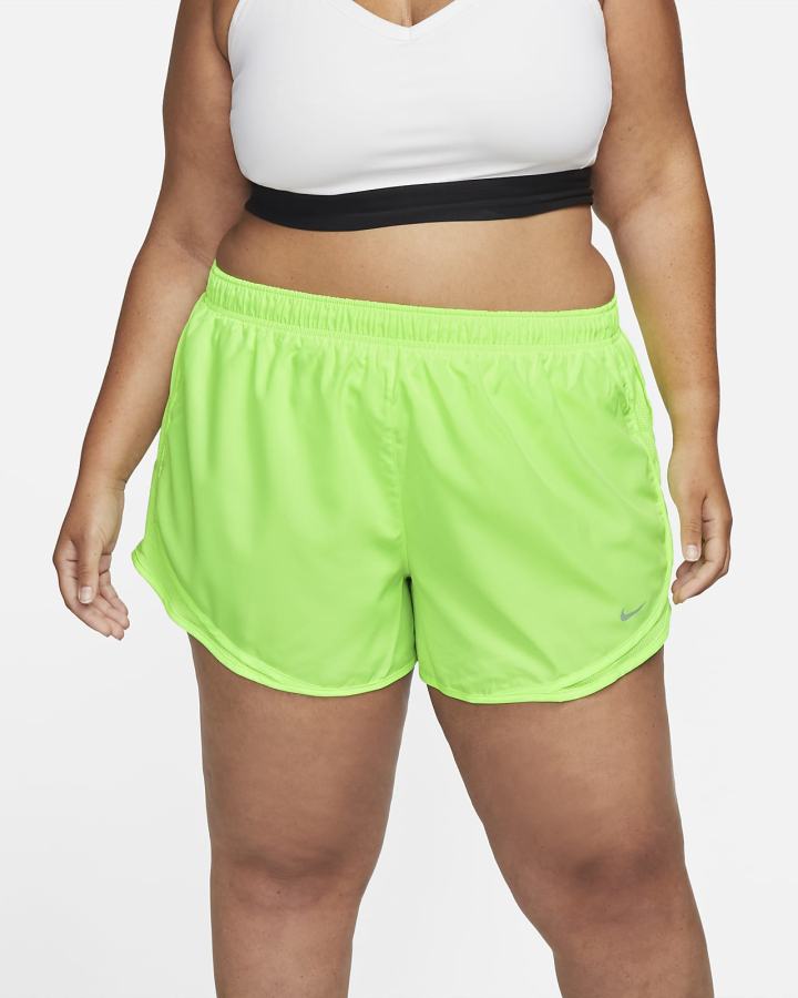 Pantalones Cortos Nike Tempo Running Mujer Verde Gris | MVDBR-6345