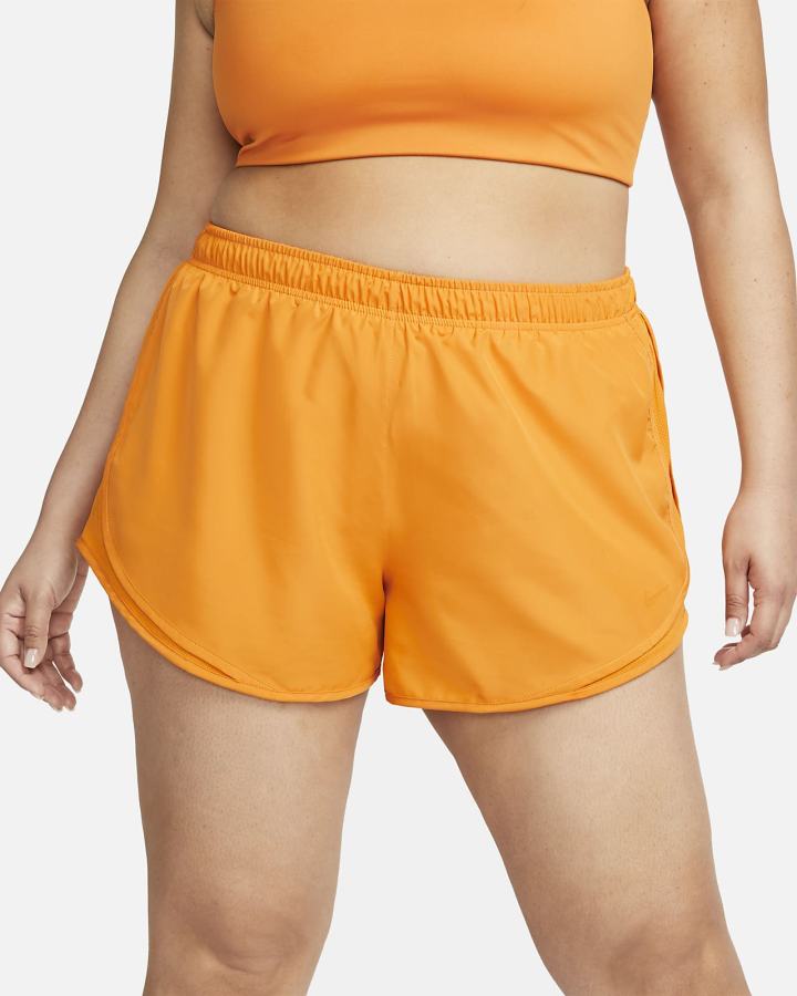 Pantalones Cortos Nike Tempo Running Mujer Amarillo Oscuro | QVMOJ-8960