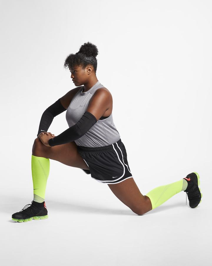 Pantalones Cortos Nike Tempo Running Mujer Negras Blancas Gris | TXEBO-0349