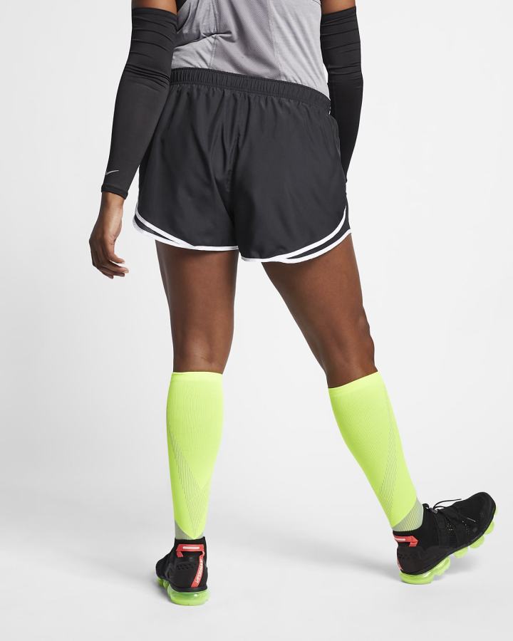 Pantalones Cortos Nike Tempo Running Mujer Negras Blancas Gris | TXEBO-0349