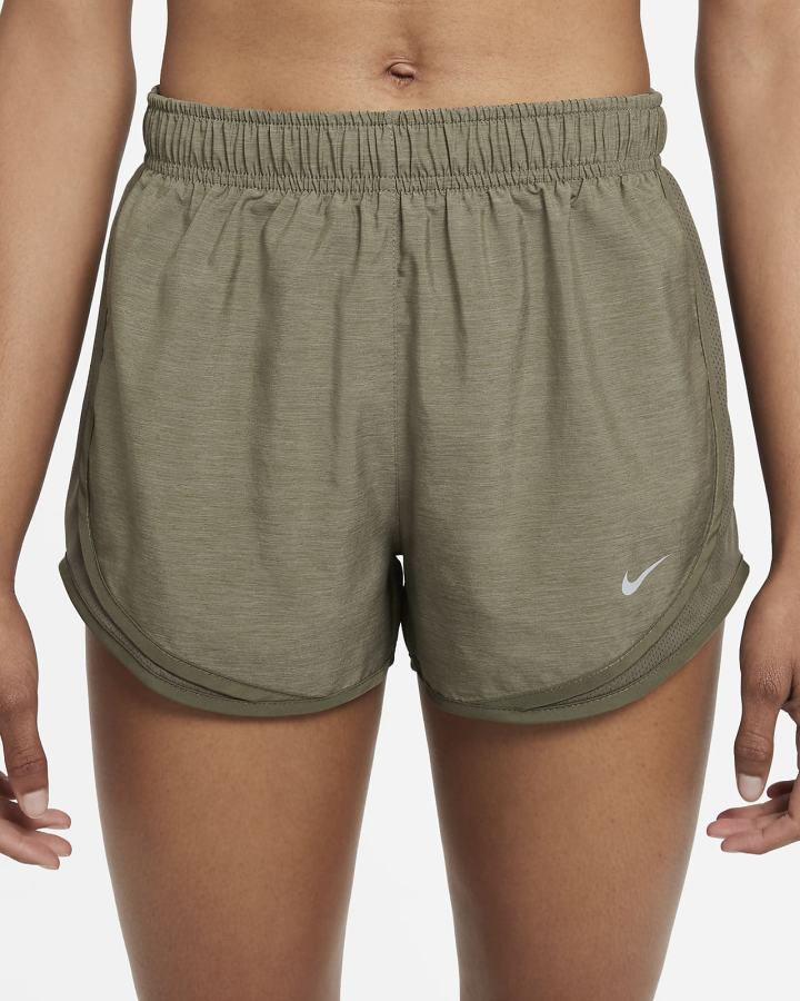 Pantalones Cortos Nike Tempo Running Mujer Verde Oliva Gris | XLOAD-6129