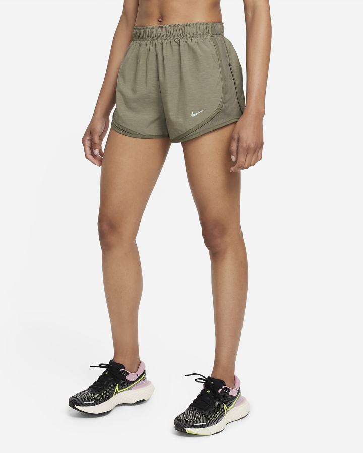 Pantalones Cortos Nike Tempo Running Mujer Verde Oliva Gris | XLOAD-6129