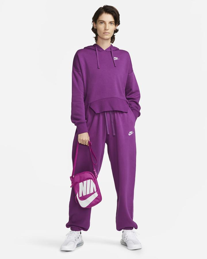 Pantalones Deportivos Nike Sportswear Club Fleece Mid-Rise Oversized Mujer Blancas | JZOEA-3574