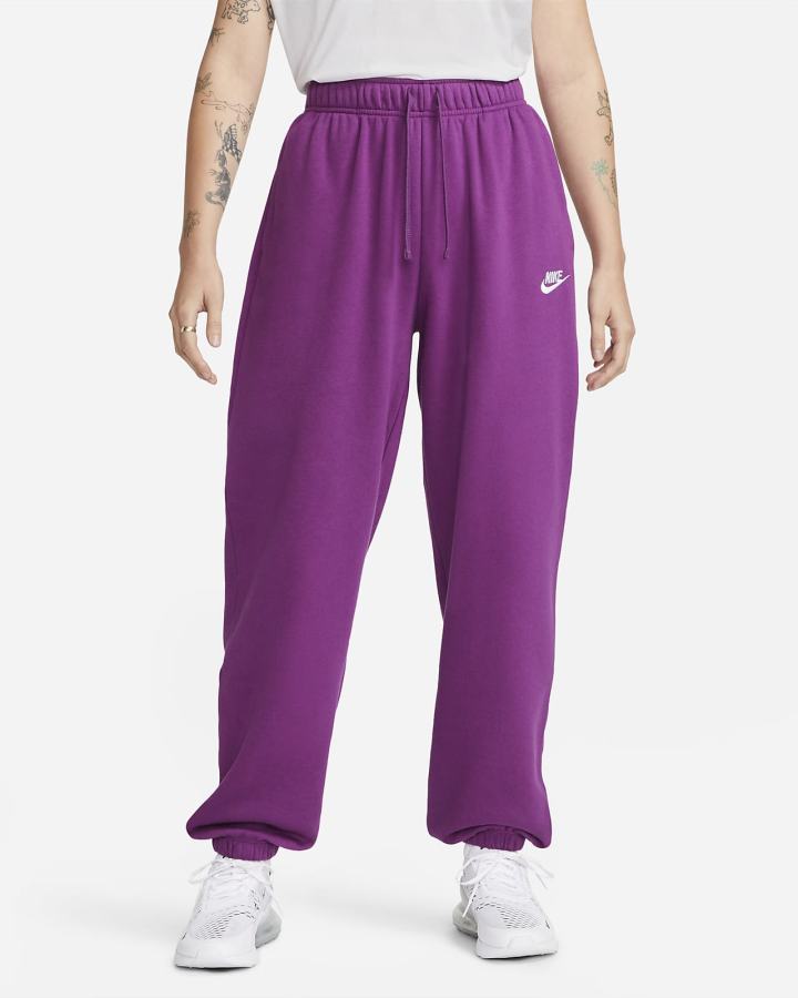 Pantalones Deportivos Nike Sportswear Club Fleece Mid-Rise Oversized Mujer Blancas | JZOEA-3574