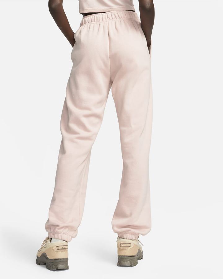Pantalones Deportivos Nike Sportswear Club Fleece Mid-Rise Oversized Mujer Rosas Blancas | LOBCT-9175