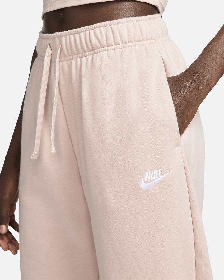 Pantalones Deportivos Nike Sportswear Club Fleece Mid-Rise Oversized Mujer Rosas Blancas | LOBCT-9175