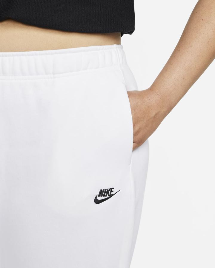 Pantalones Deportivos Nike Sportswear Club Fleece Mid-Rise Oversized Mujer Blancas Negras | QUYBO-3276