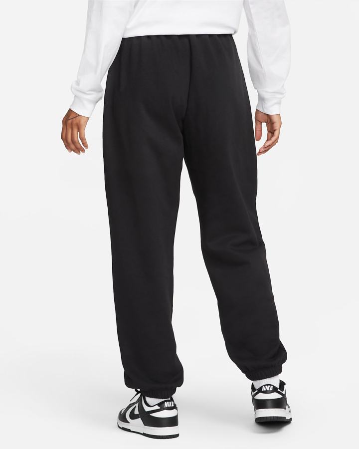 Pantalones Deportivos Nike Sportswear Club Fleece Mid-Rise Oversized Mujer Negras Blancas | SIJDU-2945