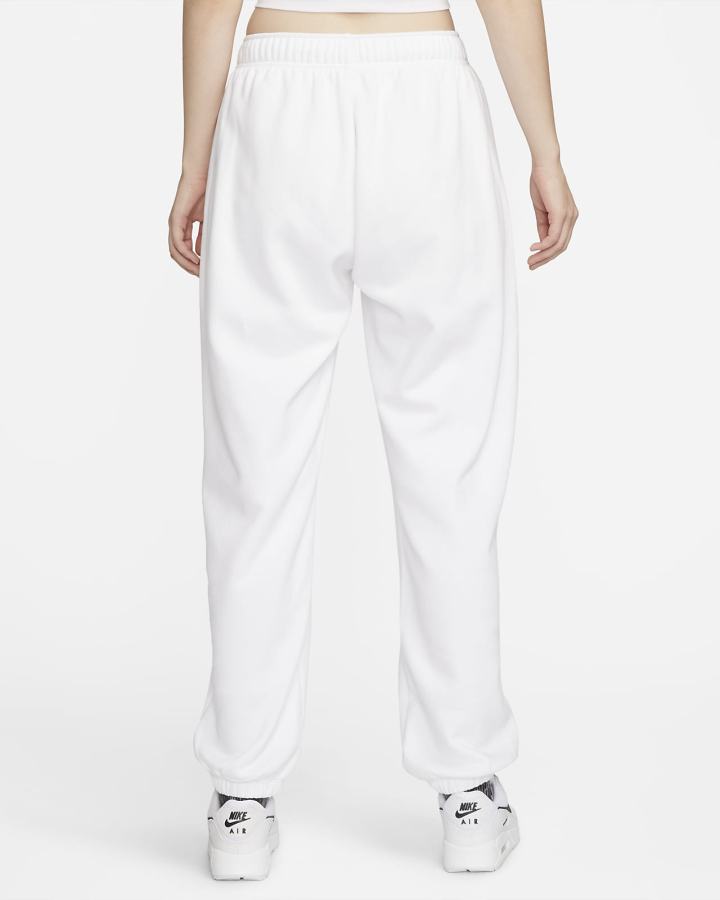Pantalones Deportivos Nike Sportswear Club Fleece Mid-Rise Oversized Mujer Blancas Negras | SUDMC-2367