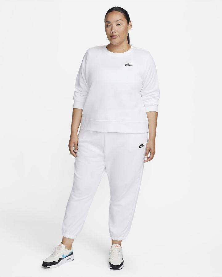 Pantalones Deportivos Nike Sportswear Club Fleece Mid-Rise Oversized Mujer Negras Blancas | XQBKN-2983