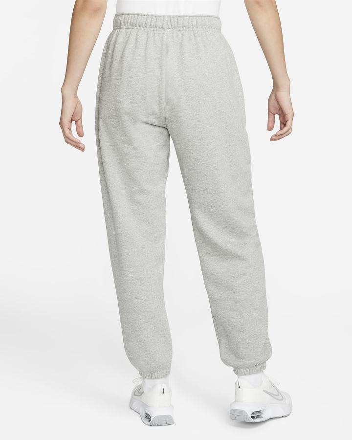 Pantalones Deportivos Nike Sportswear Club Fleece Mid-Rise Oversized Mujer Gris Oscuro Blancas | YQDGZ-0832
