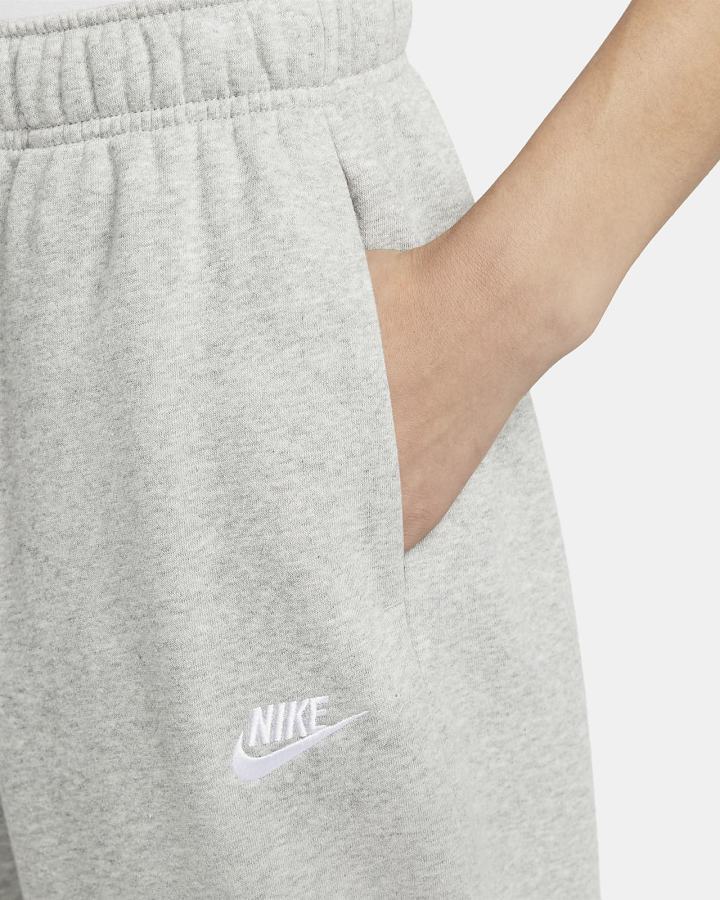 Pantalones Deportivos Nike Sportswear Club Fleece Mid-Rise Oversized Mujer Gris Oscuro Blancas | YQDGZ-0832