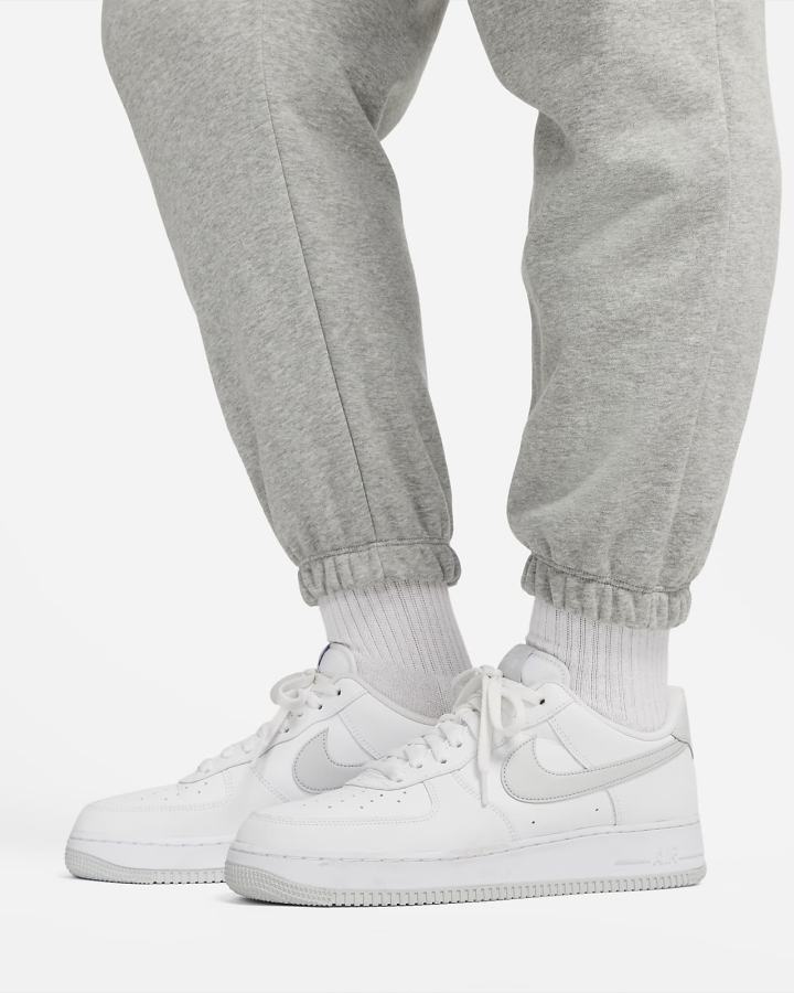Pantalones Deportivos Nike Sportswear Club Fleece Mid-Rise Oversized Mujer Gris Oscuro Blancas | YTLDW-9307