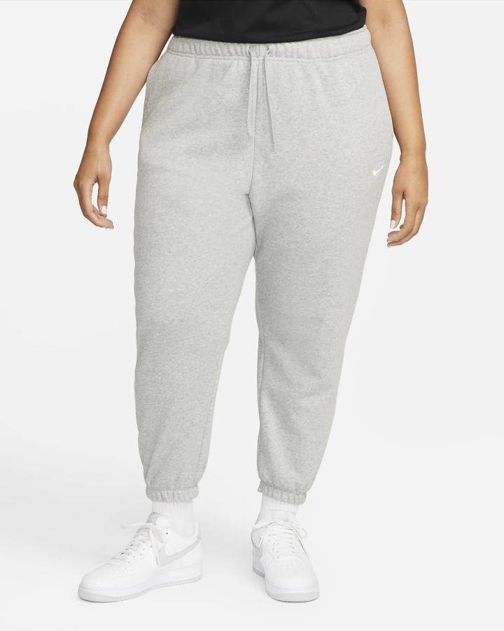Pantalones Deportivos Nike Sportswear Club Fleece Mid-Rise Oversized Mujer Gris Oscuro Blancas | YTLDW-9307