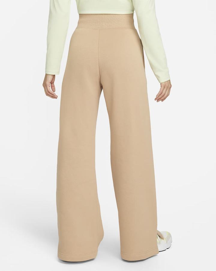 Pantalones Deportivos Nike Sportswear Phoenix Fleece High-Waisted Wide-Leg Mujer Beige | CQRDZ-4859