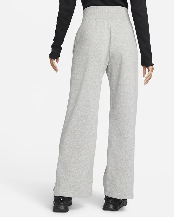 Pantalones Deportivos Nike Sportswear Phoenix Fleece High-Waisted Wide-Leg Mujer Gris Oscuro | CQXKL-0426