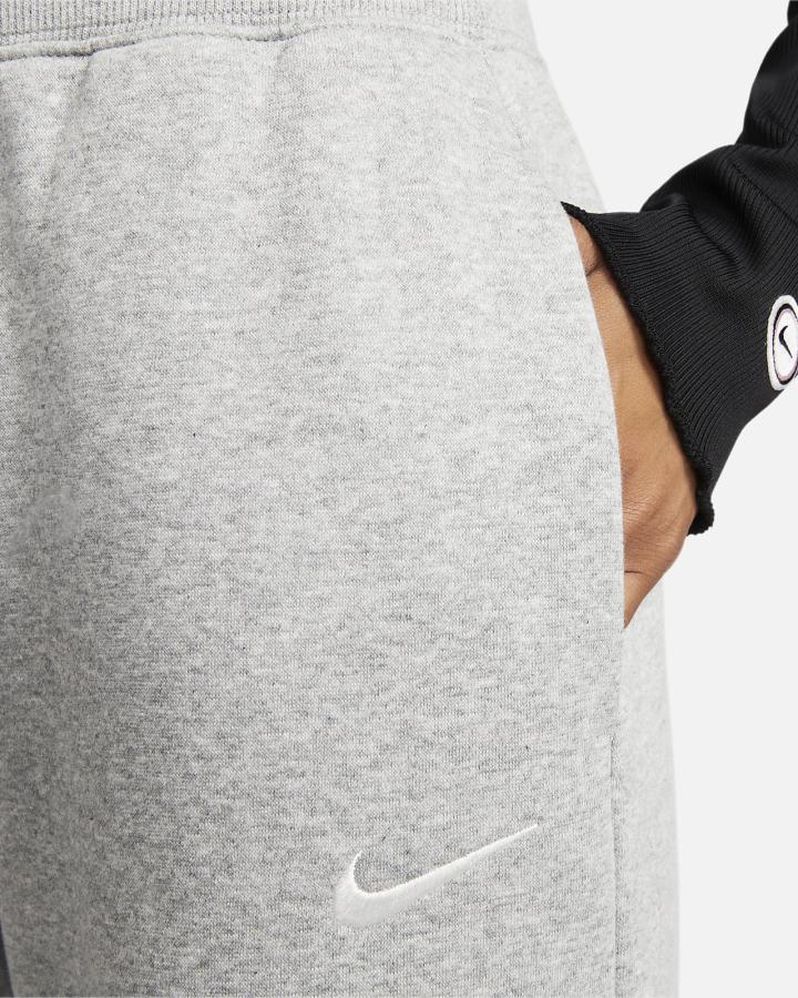 Pantalones Deportivos Nike Sportswear Phoenix Fleece High-Waisted Wide-Leg Mujer Gris Oscuro | CQXKL-0426