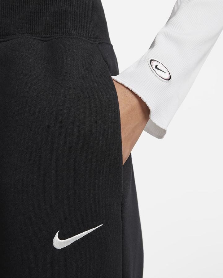 Pantalones Deportivos Nike Sportswear Phoenix Fleece High-Waisted Wide-Leg Mujer Negras | CVTPY-5034