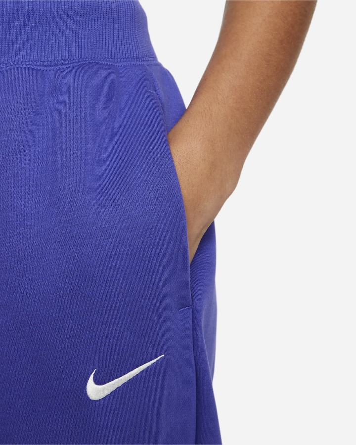 Pantalones Deportivos Nike Sportswear Phoenix Fleece High-Waisted Oversized Mujer Azules | IBHUQ-8251