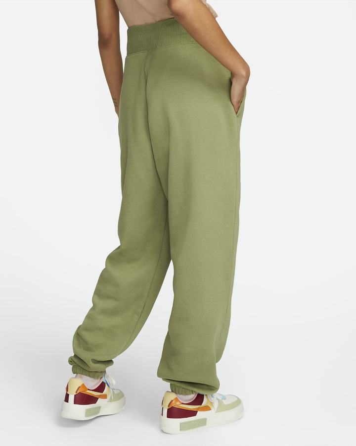 Pantalones Deportivos Nike Sportswear Phoenix Fleece High-Waisted Oversized Mujer Verde | LQMKP-6309