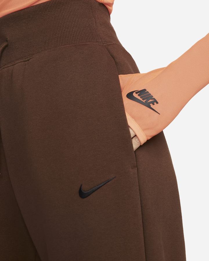Pantalones Deportivos Nike Sportswear Phoenix Fleece High-Waisted Wide-Leg Mujer Negras | LYCJB-4098