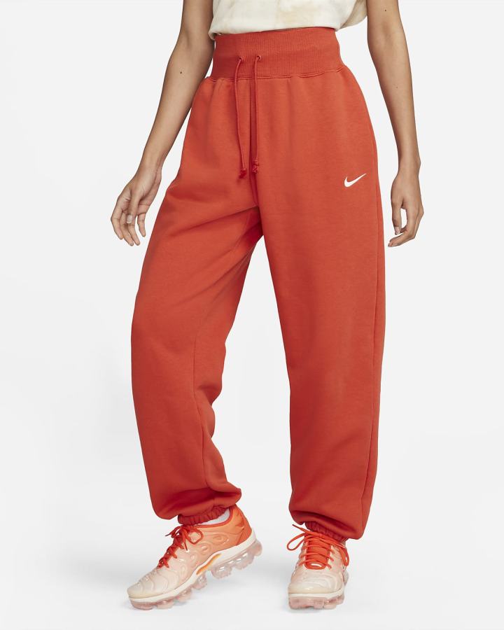 Pantalones Deportivos Nike Sportswear Phoenix Fleece High-Waisted Oversized Mujer Naranjas | PDWLS-4250