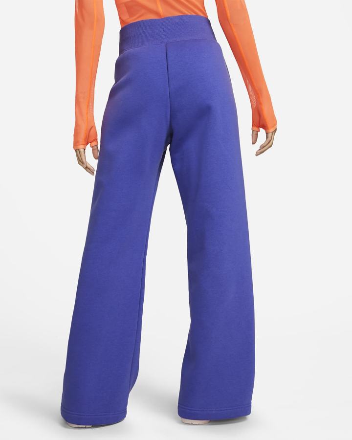 Pantalones Deportivos Nike Sportswear Phoenix Fleece High-Waisted Wide-Leg Mujer Azules | PZHJE-4328