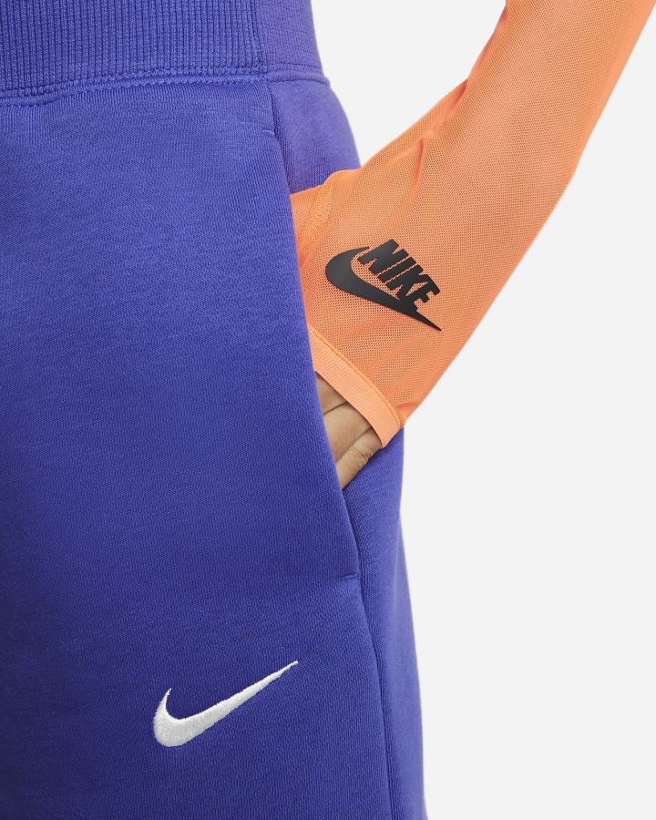 Pantalones Deportivos Nike Sportswear Phoenix Fleece High-Waisted Wide-Leg Mujer Azules | PZHJE-4328