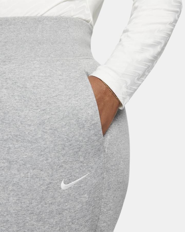 Pantalones Deportivos Nike Sportswear Phoenix Fleece High-Waisted Oversized Mujer Gris Oscuro | RUEYA-4983