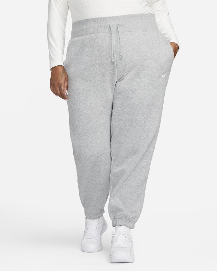 Pantalones Deportivos Nike Sportswear Phoenix Fleece High-Waisted Oversized Mujer Gris Oscuro | RUEYA-4983