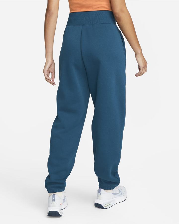 Pantalones Deportivos Nike Sportswear Phoenix Fleece High-Waisted Oversized Mujer Azules | SOBVD-0861