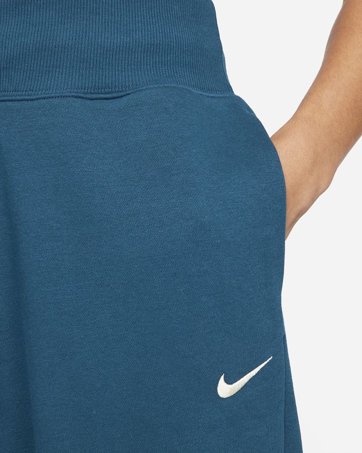 Pantalones Deportivos Nike Sportswear Phoenix Fleece High-Waisted Oversized Mujer Azules | SOBVD-0861