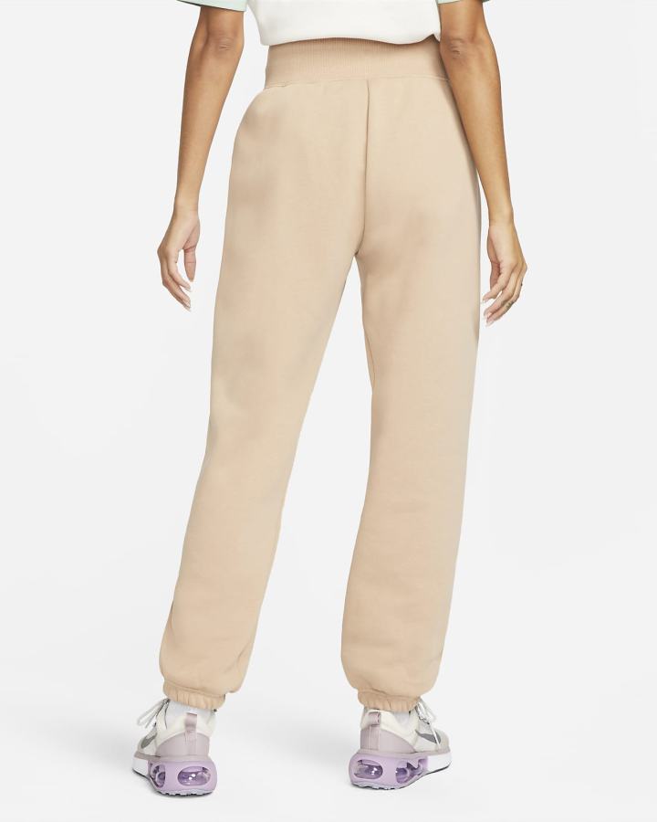 Pantalones Deportivos Nike Sportswear Phoenix Fleece High-Waisted Oversized Mujer Beige | SUZNE-6107